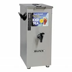 BUNN TD4T Tall Square Iced Tea Dispenser W/ Brew-Thru Lid & Nudger Handle Brewers