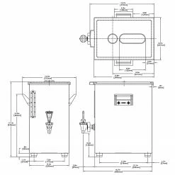 BUNN TD4 Square Iced Tea Dispenser W/ Brew-Thru Lid & Sweet, Unsweet Handle
