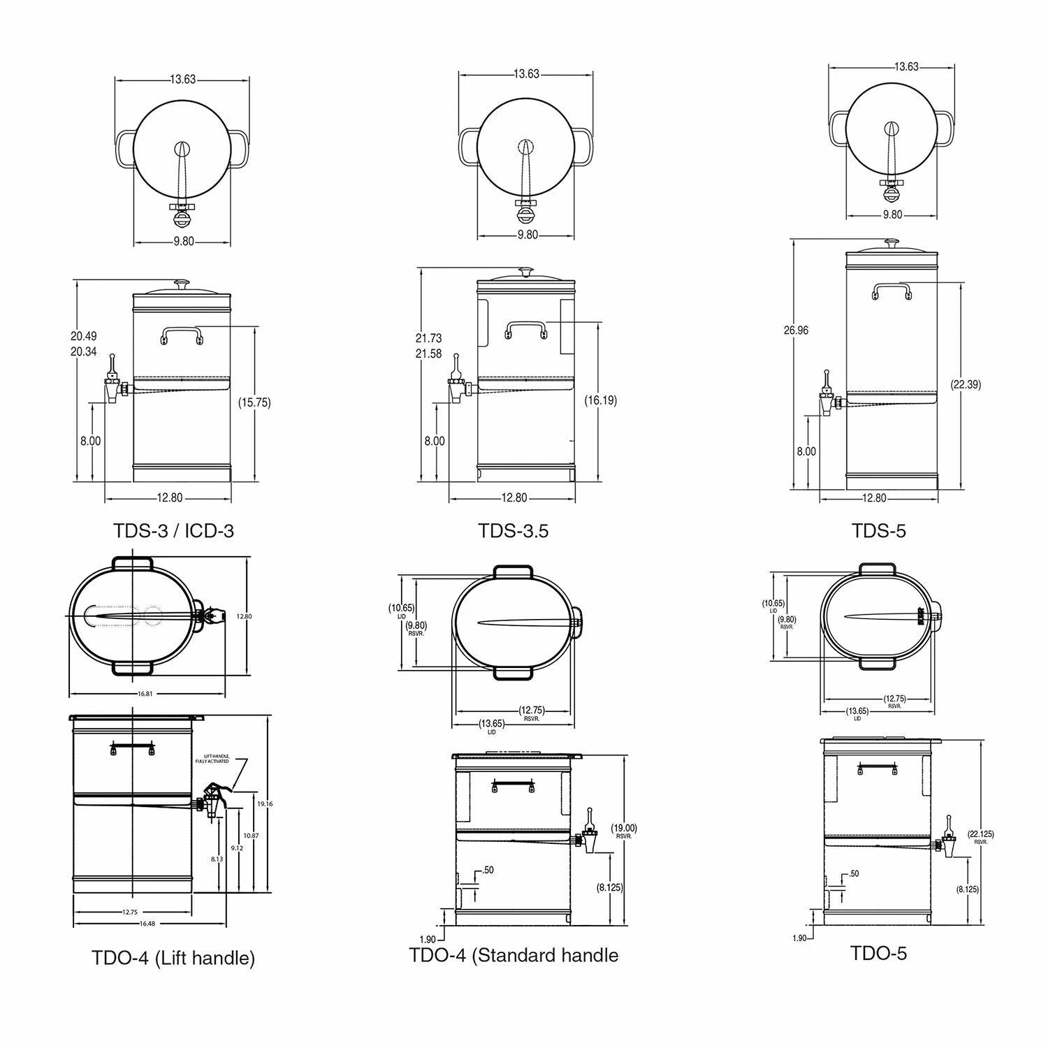 BUNN TDO-4 Iced Tea & Coffee Dispenser W/ Solid Lid Brewers 3 BUNN TDO-4 Iced Tea & Coffee Dispenser W/ Solid Lid Brewers