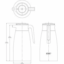 BUNN 64 Oz. Thermal Pitcher Coffee Server - Case Of 6