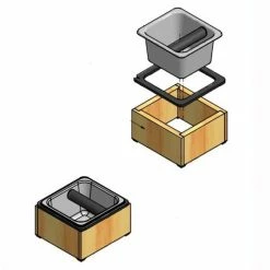 Barista Basics Maplewood Knockbox Set (7" X 7" X 4") 17 Barista Basics Maplewood Knockbox Set (7