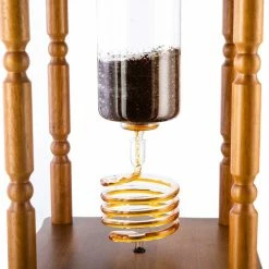 Yama 25 Cup Cold Drip Maker Curved Brown Wood Frame (100oz)