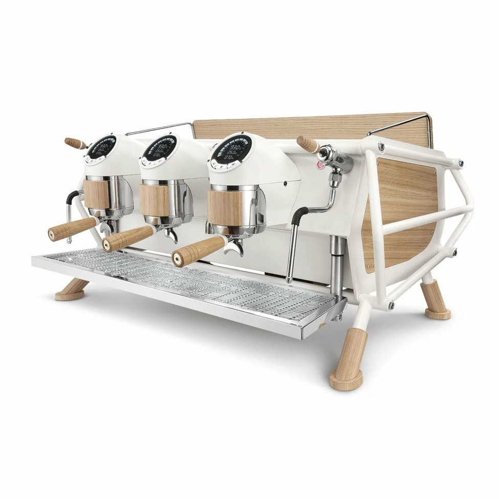 Sanremo Café Racer 3 Group Volumetric Espresso Machine - White Wood 1 Sanremo Café Racer 3 Group Volumetric Espresso Machine - White Wood