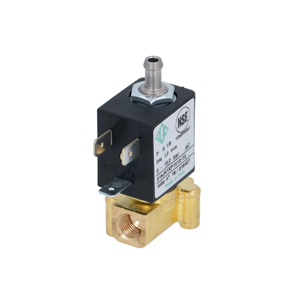 Espresso Parts 120V 1/8" F X 1/8" F Three-Way ODE Solenoid 1 Espresso Parts 120V 1/8" F X 1/8" F Three-Way ODE Solenoid
