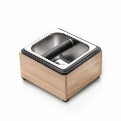 Barista Basics Maplewood Knockbox Set (7" X 7" X 4")