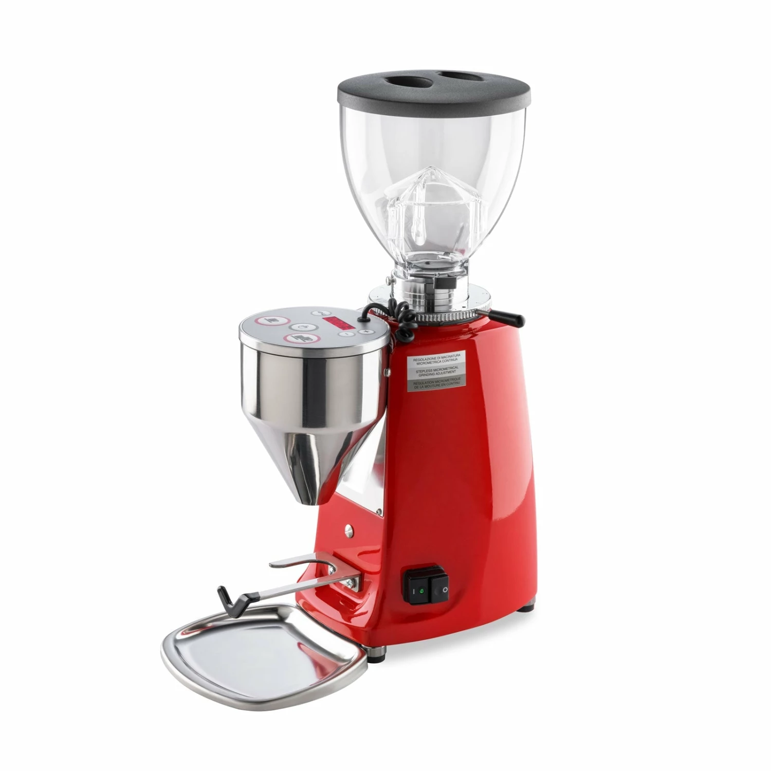 Grinders Mazzer Mini Electronic A Commercial Espresso Grinder - Red 1 Grinders Mazzer Mini Electronic A Commercial Espresso Grinder - Red