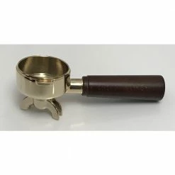 Espresso Parts La Pavoni Millennium Portafilter - Brass And Wood (Special Order Item)