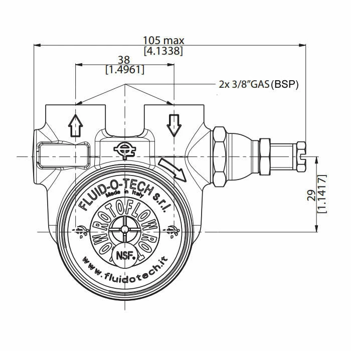 Espresso Parts Fluid-o-Tech Rotoflow Rotary Vane Water Pump Pumps 4 Espresso Parts Fluid-o-Tech Rotoflow Rotary Vane Water Pump Pumps