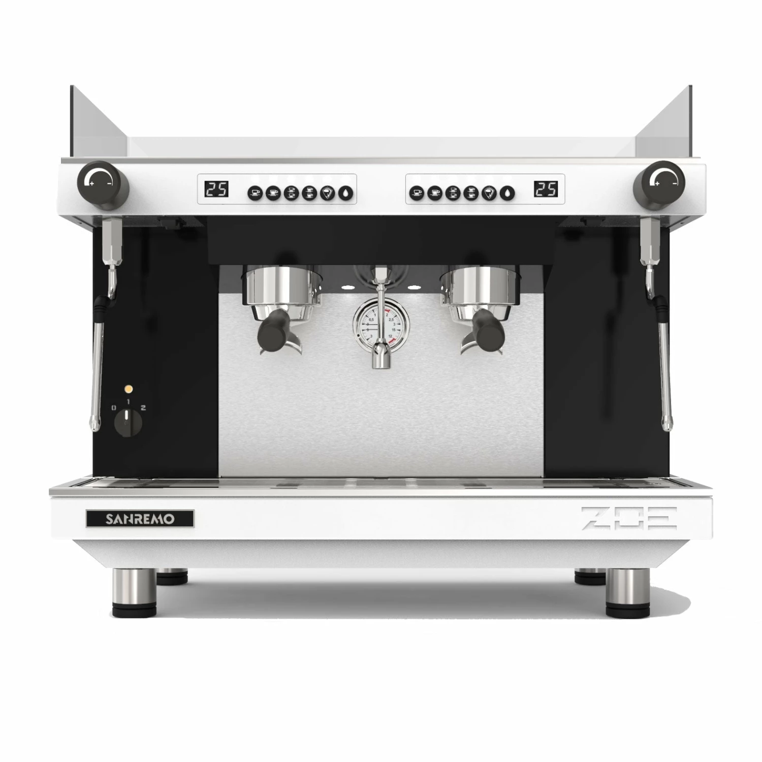 Sanremo Zoe Competition Tall 2 Group Volumetric Espresso Machine - White Equipment 1 Sanremo Zoe Competition Tall 2 Group Volumetric Espresso Machine - White Equipment